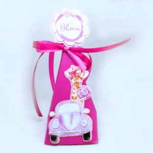 Caixa pirâmide lisa Girafa