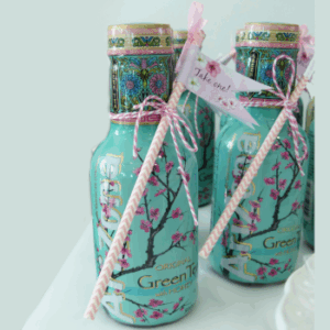 Enfeite para palhinha personalizado tema Blossom