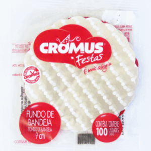 Tapetinho para doce bolinhas brancas