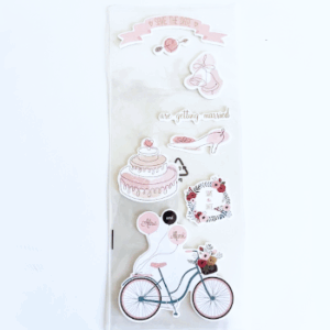 Etiqueta adesiva motivo casamento