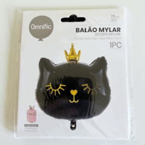 Balão alumínio gatinho preto