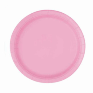 Prato em papel liso rosa claro